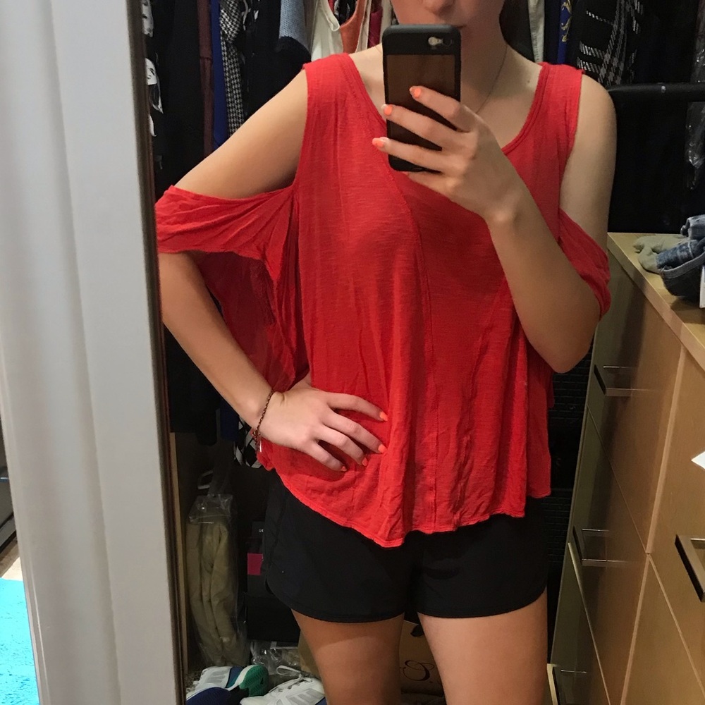 Altar’d State reddish pink shirt